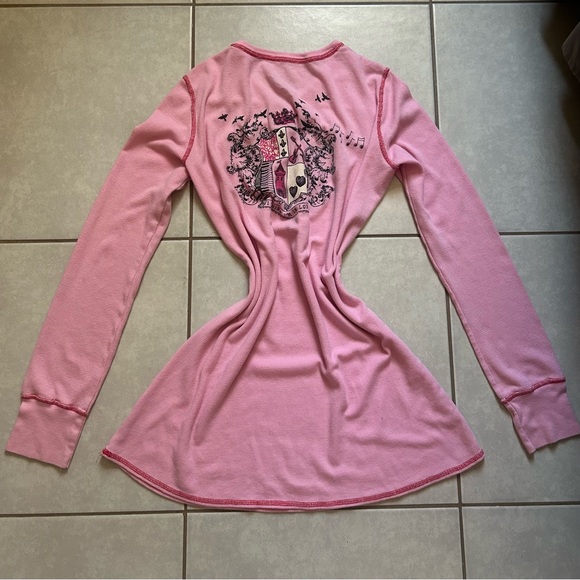 Y2K vintage Victoria's Secret PINK cotton thermal nightshirt - Picture 8 of 13
